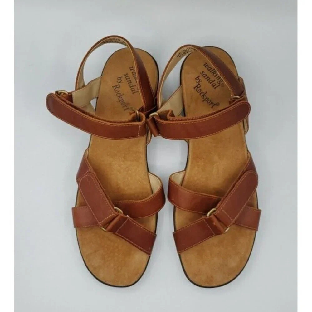 Rockport Womens The Walking Sandal Brown Leather Slingback Sandal WE 9013  Sz 9M - Picture 3 of 12